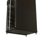 Шкаф напольный 19-дюймовый 47U 2277x600х600 мм ВхШхГ перед. стекл дверь с перфорированными бок. зад. дверь сплошная черный