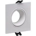                  LIGHTING Светильник 4101 встраиваемый под лампу MR16 квадрат пластиковый белый IEK
               