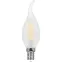 Лампа светодиодная LED 9вт Е14 теплый матовая свеча на ветру FILAMENT