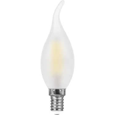 Лампа светодиодная LED 9вт Е14 теплый матовая свеча на ветру FILAMENT