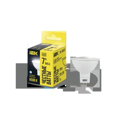 Лампа светодиодная MR16 софит 7Вт 230В 6500К GU5.3 IEK