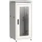 Шкаф сетевой 19 LINEA N 24U 600х800 мм стеклянная передняя дверь. задняя металлическая серый