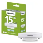                  Лампа светодиодная T80 таблетка 15Вт 230В 6500К GX53 GENERICA
               