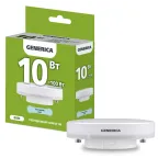                  Лампа светодиодная T80 таблетка 10Вт 230В 6500К GX53 GENERICA
               