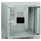 Шкаф LINEA WE 6U 600x650мм дверь стекло серый