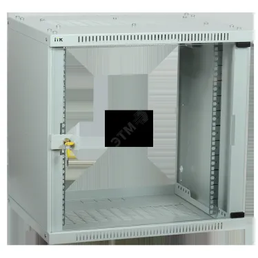 Шкаф LINEA WE 6U 600x650мм дверь стекло серый
