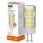                  Лампа светодиодная CORN капсула 5Вт 12В 3000К керамика G4 IEK
               