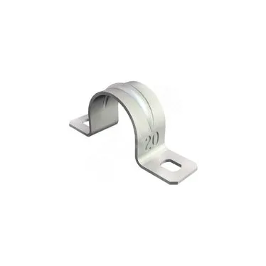 Крепежная скоба металл. двухлапковая 19mm