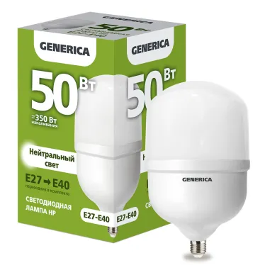 Лампа светодиодная HP 50Вт 230В 4000К E27-E40 GENERICA