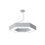                  Светильник светодиодный Geometria Hexagon SPO-123-W-40K-045 45Вт 4000К 2500Лм IP40 600*600*80 белый подвесной
               