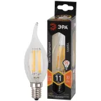 Лампа светодиодная F-LED BXS-11W-827-E14 (филамент, свеча на ветру, 11Вт, тепл, E14) (10/100/4000)