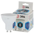                  Лампа светодиодная LED MR16-8W-840-GU10 (диод, софит, 8Вт, нейтр, GU10) (10/100/3600)
               