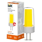 Лампа светодиодная COB капсула 3Вт 230В 3000К керамика G4 IEK