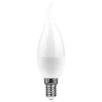 Лампа светодиодная LED 9вт Е14 дневной матовая свеча на ветру