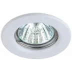                  Светильник штампованный MR16,12V/220V, 50W белый ST1 WH
               