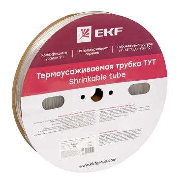 Термоусаживаемая трубка ТУТ 6/3 прозрачная рулон PROxima