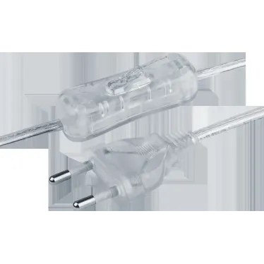 Шнур NPS-FS-170-2x0.5-TR 1.7м с выкл. прозр. Navig
