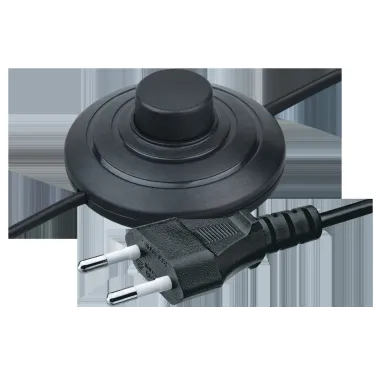 Шнур NPS-FS01-170-2x0.5-BL 1.7м с выкл. черный Nav