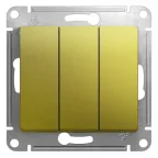 GLOSSA выключатель 3-клавишный сх.3 фисташковый