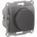                  GLOSSA СВЕТОРЕГУЛЯТОР (диммер) повор-нажим, LED, RC, 400Вт, мех., ГРАФИТ
               
