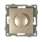 Диммер Bravo, 500 W, механизм, с накладкой и воротком, шампань