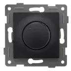 Диммер Bravo, 500 W, механизм, с накладкой и воротком, графит