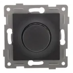 Диммер Ugra, 500 W, механизм, с накладкой и воротком, графит