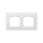                  Рамка на 2 поста белого цвета с основанием цвета тростниковый сахар S82 Detail
               