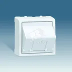                  Адаптер на 1 RJ45(12) 75528-, 75540-, 75541-, 75544-39, наклон., S73L, белый
               