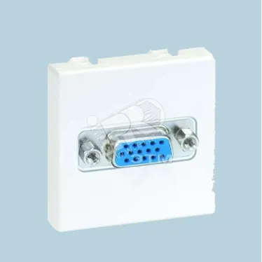 Разъём VGA, широкий, винты, S27, белый