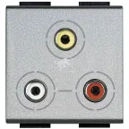                  LivingLight Разъем 3xRCA алюминий
               