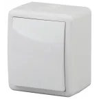 Выключатель IP54, 10АХ-250В, ОУ, Эра Эксперт, Al+Cu, белый,11А-1401-01
