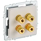                  BRITE Аудиорозетка 4 поста РА10-БрКр бежевый
               
