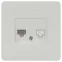 Розетка информационная RJ45, СУ, белый Intro 7-303-01 Style