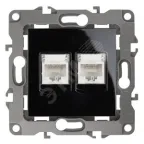                  Розетка информационная двойная 2XRJ45, Эра12, чёрный, 12-3108-06
               