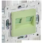                  SKANDY Розетка компьютерная двойная RJ45 кат.5E SK-K03G мятный IEK
               