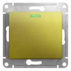 GLOSSA выключатель 1-клавишный с подсветкой механизм сх.1а фисташковый