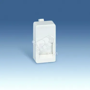 Адаптер на 1 RJ45(12) 75528-, 75540-, 75541-, 75544-39, узкий, шторка, S27, белый