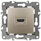                  Розетка HDMI, Эра12, шампань, 12-3114-04
               