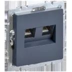 BRITE Розетка компьютерная двойная RJ45 кат.5E РК10-2-БрМ маренго