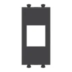 Адаптер без шторки для Keystone Avanti Черный матовый 1 модуль
