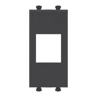 Адаптер без шторки для Keystone Avanti Черный матовый 1 модуль