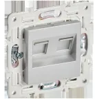 SKANDY Розетка компьютерная двойная RJ45 кат.6 SK-K04S серебряный IEK