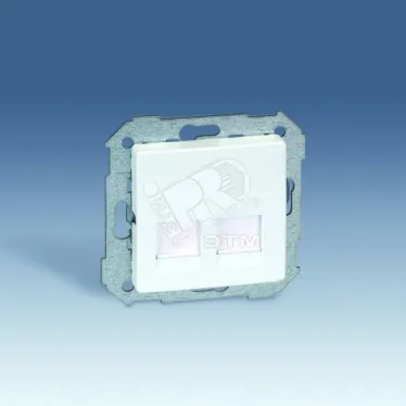 Адаптер на 2 RJ45 75542-30, шторки, S82, графит
