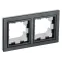 BRITE Рамка 2 поста IP44 РУ-2-БрЧ-44 черный