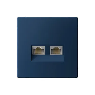 ARTGALLERY РОЗЕТКА двойная компьютерная RJ45+RJ45, кат.6А, механизм, АКВАМАРИН