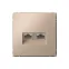 ARTGALLERY РОЗЕТКА двойная компьютерная RJ45+RJ45, кат.6А, механизм, ПЕСОЧНЫЙ
