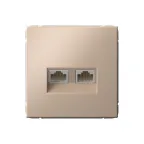                  ARTGALLERY РОЗЕТКА двойная компьютерная RJ45+RJ45, кат.6А, механизм, ПЕСОЧНЫЙ
               