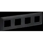                  SKANDY Рамка 4-местная SK-F04Bl черный IEK
               