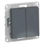                  Переключатель двухклавишный ATLASDESIGN схема 6 10АХ механизм грифель
               